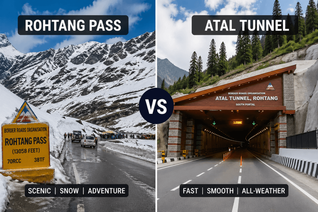 rohtang pass vs atal tunnel, rohtang vs atal tunnel which is better, manali to rohtang pass distance, rohtang pass open, is rohtang pass open now, rohtang pass height in feet, rohtang pass altitude in feet, rohtang pass weather in may