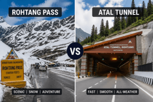 rohtang pass vs atal tunnel, rohtang vs atal tunnel which is better, manali to rohtang pass distance, rohtang pass open, is rohtang pass open now, rohtang pass height in feet, rohtang pass altitude in feet, rohtang pass weather in may