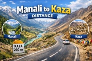 Manali to Kaza distance