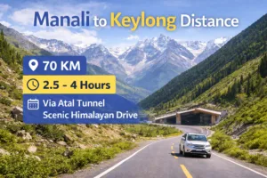 Manali to keylong distance