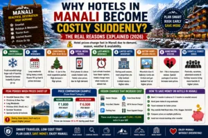 why hotels in Manali become costly suddenly, Manali hotel prices, why hotels are expensive in Manali, Manali hotel cost increase