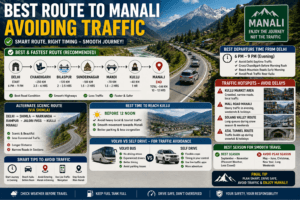 best route to manali avoiding traffic, delhi to manali less traffic route, fastest route to manali, alternate route to manali, traffic free route to manali, best road to manali, delhi to manali best route, best time to travel to manali by road