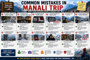 common mistakes in manali trip, manali travel mistakes, things to avoid in manali, first time manali trip tips, mistakes tourists make in manali, manali travel planning guide, what not to do in manali, manali trip problems, manali travel hacks