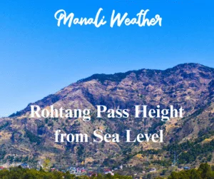 Rohtang pass height from sea level