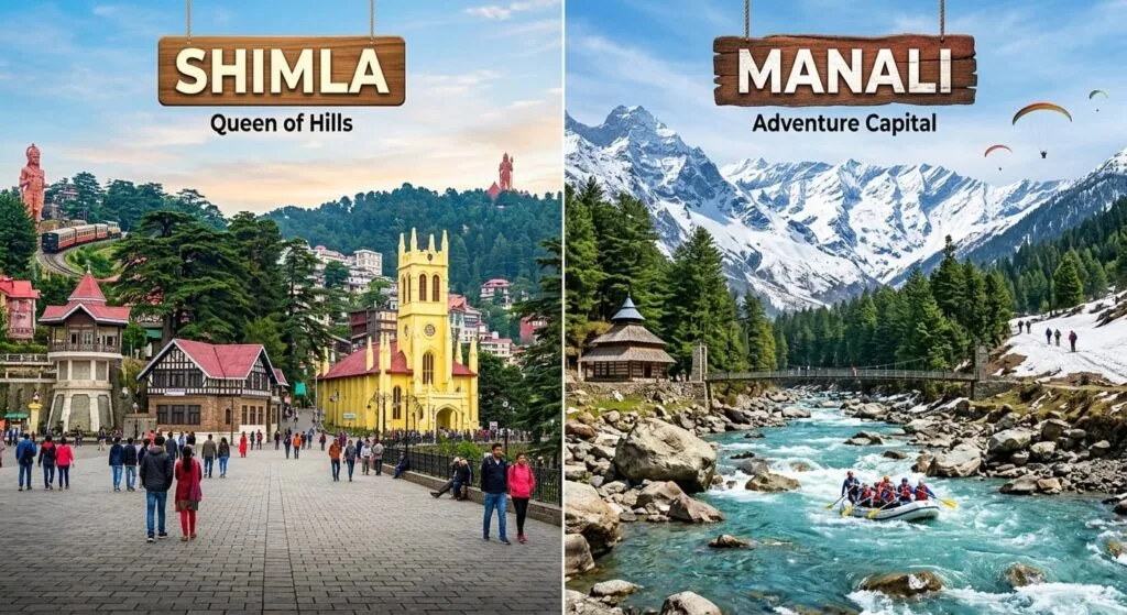 Shimla vs Manali – Which is Better for Your Trip? 1 manali vs shimla, shimla vs manali, manali vs shimla which is better, shimla or manali, manali vs shimla for honeymoon, shimla vs manali for family trip, manali vs shimla in april, manali vs shimla in may, manali vs shimla in june