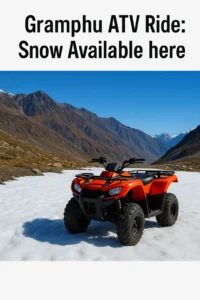 manali weather update(26 nov) Snow condition comparison: Dry Sissu vs Snowy Gramphu ATV point.