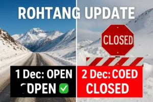 Rohtang Pass Status December 2025 Open and Closed Update.